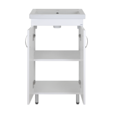 Фостер - 50 Тумба напольная прямая белая / раковина