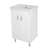 Фостер - 50 Тумба напольная прямая белая / раковина