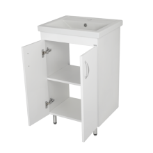 Фостер - 50 Тумба напольная прямая белая / раковина