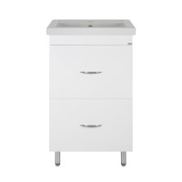 Фостер - 50 Тумба напольная с 2 ящ. белая / раковина