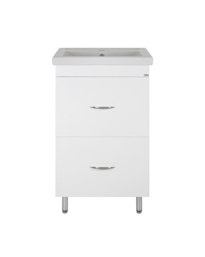Фостер - 50 Тумба напольная с 2 ящ. белая / раковина