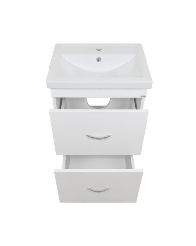 Фостер - 50 Тумба напольная с 2 ящ. белая / раковина