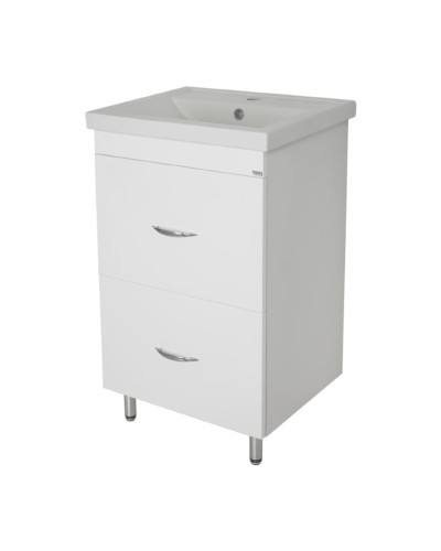 Фостер - 50 Тумба напольная с 2 ящ. белая / раковина