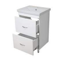 Фостер - 50 Тумба напольная с 2 ящ. белая / раковина