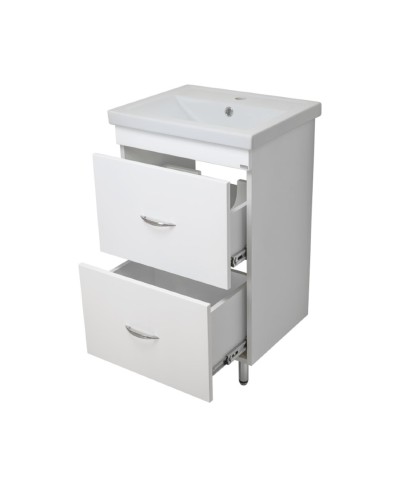 Фостер - 50 Тумба напольная с 2 ящ. белая / раковина