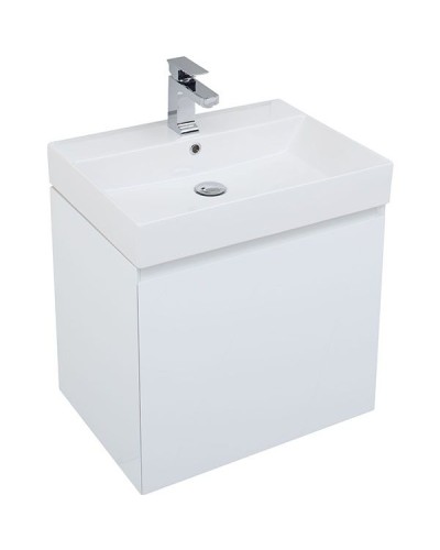 Тумба под раковину Aquanet Йорк 60 202094 подвесная Белый глянец