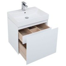 Тумба под раковину Aquanet Йорк 60 202094 подвесная Белый глянец