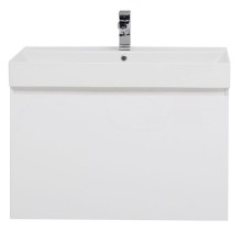 Тумба под раковину Aquanet Йорк 85 202092 подвесная Белый глянец