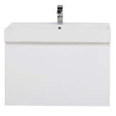 Тумба под раковину Aquanet Йорк 85 202092 подвесная Белый глянец