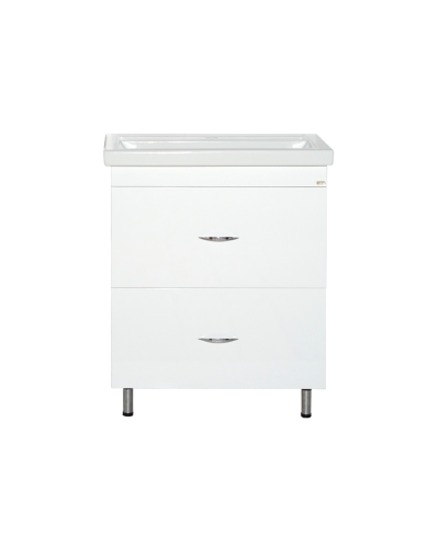 Фостер - 60 Тумба напольная с 2 ящ. белая / раковина