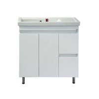 Фостер - 80 Тумба напольная с 2 ящ. "правое крыло" белая / раковина