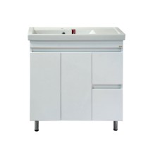 Фостер - 80 Тумба напольная с 2 ящ. "правое крыло" белая / раковина