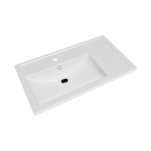 Фостер - 80 Тумба напольная с 2 ящ. "правое крыло" белая / раковина