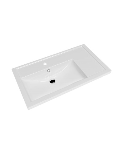 Фостер - 80 Тумба напольная с 2 ящ. "правое крыло" белая / раковина