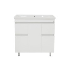 Фостер - 80 Тумба напольная с 2 ящ. белая / раковина