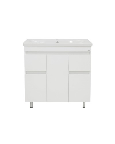 Фостер - 80 Тумба напольная с 2 ящ. белая / раковина