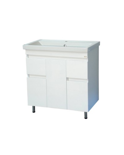 Фостер - 80 Тумба напольная с 2 ящ. белая / раковина