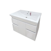 Фостер - 80 Тумба напольная с 2 ящ. белая / раковина