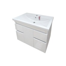 Фостер - 80 Тумба напольная с 2 ящ. белая / раковина