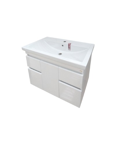 Фостер - 80 Тумба напольная с 2 ящ. белая / раковина