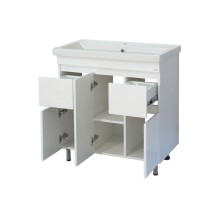 Фостер - 80 Тумба напольная с 2 ящ. белая / раковина