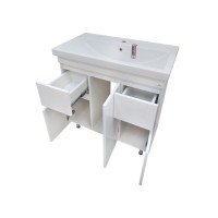 Фостер - 80 Тумба напольная с 2 ящ. белая / раковина