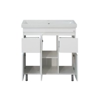 Фостер - 80 Тумба напольная с 2 ящ. белая / раковина