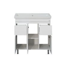 Фостер - 80 Тумба напольная с 2 ящ. белая / раковина