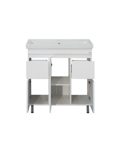 Фостер - 80 Тумба напольная с 2 ящ. белая / раковина