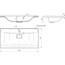 Тумба с раковиной темный дуб 90 см Vincea Mia VMC-2MA900RW + VCB-3M900W