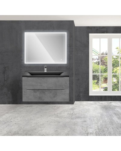 Тумба с раковиной бетон 90 см Vincea Mia VMC-2MA900BT + VCB-3M900B