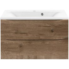 Тумба с раковиной дуб винтаж 80 см Vincea Mia VMC-2MA800VO + VCB-3M800W