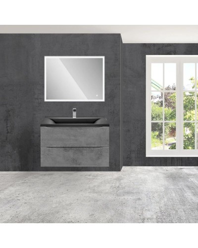 Тумба с раковиной бетон 80 см Vincea Mia VMC-2MA800BT + VCB-3M800B