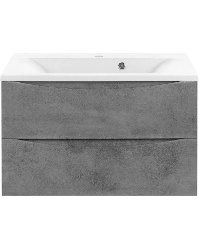 Тумба с раковиной бетон 75 см Vincea Mia VMC-2MA750BT + VCB-3M750W