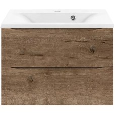 Тумба с раковиной дуб винтаж 65 см Vincea Mia VMC-2MA650VO + VCB-3M650W