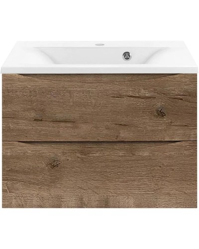 Тумба с раковиной дуб винтаж 65 см Vincea Mia VMC-2MA650VO + VCB-3M650W