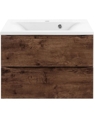 Тумба с раковиной темный дуб 65 см Vincea Mia VMC-2MA650RW + VCB-3M650W