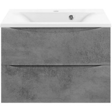 Тумба с раковиной бетон 65 см Vincea Mia VMC-2MA650BT + VCB-3M650W