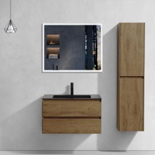 Тумба с раковиной дуб табачный 80 см Vincea Luka VMC-2L800TO + VCB-13800B