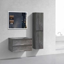 Тумба с раковиной серый камень 80 см Vincea Luka VMC-2L800GS + VCB-13800G