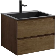 Тумба с раковиной дуб табачный 60 см Vincea Luka VMC-2L600TO + VCB-13600B