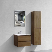 Тумба с раковиной дуб табачный 60 см Vincea Luka VMC-2L600TO + VCB-13600W