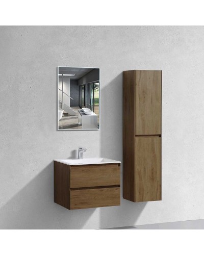 Тумба с раковиной дуб табачный 60 см Vincea Luka VMC-2L600TO + VCB-13600W