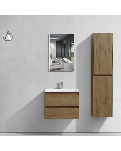 Тумба с раковиной дуб табачный 60 см Vincea Luka VMC-2L600TO + VCB-13600W