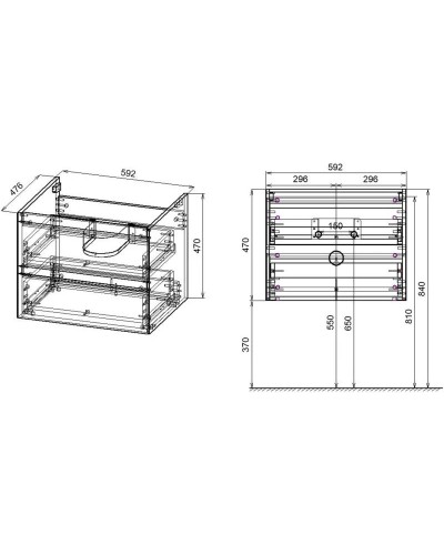 Тумба с раковиной дуб табачный 60 см Vincea Luka VMC-2L600TO + VCB-13600W