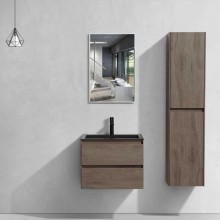 Тумба с раковиной темный дуб 60 см Vincea Luka VMC-2L600RO + VCB-13600B