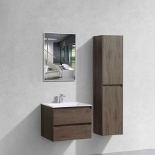 Тумба с раковиной темный дуб 60 см Vincea Luka VMC-2L600RO + VCB-13600W