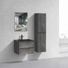 Тумба с раковиной серый камень 60 см Vincea Luka VMC-2L600GS + VCB-13600B