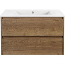 Тумба с раковиной дуб табачный 81,5 см Vincea Gio VMC-2G800TO + VBS-13980