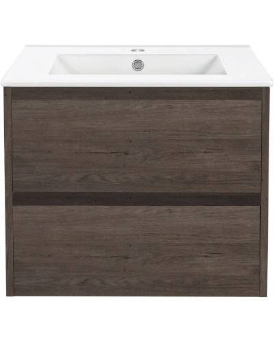 Тумба с раковиной темный дуб 61,5 см Vincea Gio VMC-2G600RO + VBS-13960